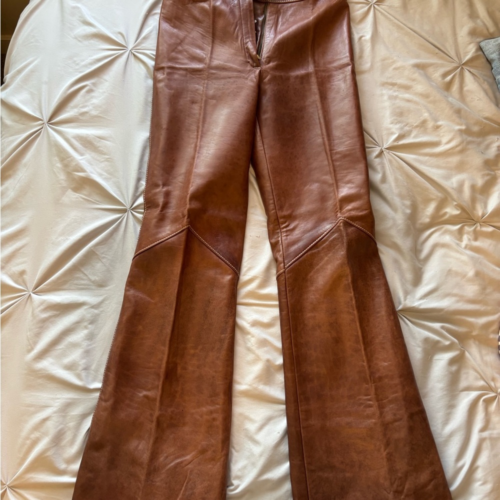 Authentic Vintage Leather Flare Pants